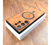 Vintage Leather Case Magsafe Wireless Charging For Samsung Galaxy S24 S23 S22 S21 Ultra Plus FE Note 20 S 23 S23Ultra Covers