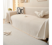 Waterproof Chenille Sofa Cover for Four Seasons, Non-slip Sofa Slipcover with Decorative Couch Blanket
