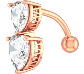 1Pc 14g  surgical steel belly piercing aaa zircon 2022 new tunnel ball piercings clear 14g belly button ring body jewellery