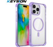 KEYSION Transparent Case for MagSafe for iPhone 16 Pro Max HD Clear TPU+PC Shockproof Airbag Phone Back Cover for iPhone 16 Plus