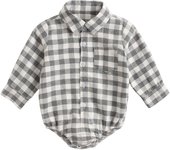 -Ropa de Algodón de Manga Larga para Recién nacidos, Niños, Monos, Fashion, Cuadrícula