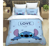 Anime  Stitch Love Child Duvet Cover Set HD Comforter Cover for Kids Bedding Sets Bedclothes Bedroom Decor