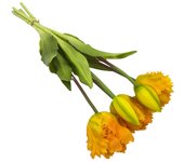 5pcs 5 Heads Artificial Parrot Tulip Flowers Luxury Real Touch Simulation Tulip Bouquet Realistic Handmade Fake Flowers