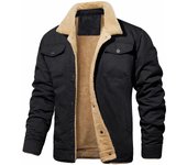 Chaqueta de hombre de otoño e invierno chaqueta informal de herramientas de algodón de terciopelo