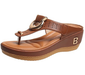 Zapatillas Retro con cuentas y hebilla de perlas para mujer, zapatos de playa con cuña, flores decorativas, a la moda, novedad de verano