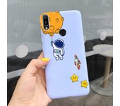For Huawei Y6 2019 Case 6.09" Soft Silicone Cloud Back Cover For Huawei y62019 MRD-LX1 Flower Protective Phone Bumper Fundas Bag