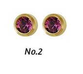 1 Pair surgical steel  cz gem earring piercing unit silver color body piercing jewelry 16g stud tragus cartilage