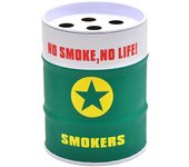Aluminum Oil Drums No ,No Life Leaf & Skull Design Cigarette Ashtray Can Hold Multiple Cigarette.Pattern Random