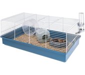 Ferplast Jaula para Roedores CRICETI 11 para Hamsters, en Metal, Accesorios incluidos: Pesebre, Bebedero, Casita, Rueda, 57,5x31xh21,5cm