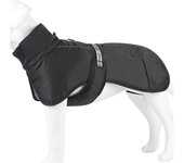 Chaqueta interior de algodón con cuello a prueba de viento para perros, chaqueta de invierno para exteriores, tamaño mediano y grande