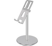 Tablet Holder Adjustable Lifting Computer Holder Suitable for iPhone X Phone Holder, Suitable for iPad Air Pro Silver