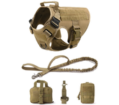 Chaleco Militar Táctico K9 Para Mascotas, Juego De Arnés Y Correa De Entrenamiento Táctico Para Perros De Todas Las Razas