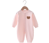 Pelele de algodón para bebé, mono de oso de Color sólido, ropa de una pieza para recién nacido, 0 a 18 meses, Otoño, 2023