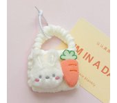 Rabbit Crochet Earphone Bag Knitting Earphone Cover Plush Headphone Bag Plush Hangable Plush Coin Wallet Festival Gifts