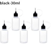 5 Pcs Plastic Squeezable Applicator Bottle,Dropper Bottles with Needle Tip Caps for Eye Glue Liquid 5/10/20/30/50/100ml