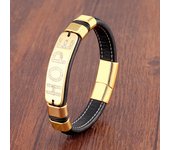 Luxury,Cubic Zirconia Letter,Men Bracelet,Classic,Gold-Plate,Braided Leather Rope,Women Bracelet,2021 Fashion Jewelry,Wholesale