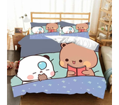 Kawaii Bubu and Dudu 3D Printing Anime Bedding Set Duvet Cover Comforter Bed Single Twin Full King Queen Size Bedding Set Kids