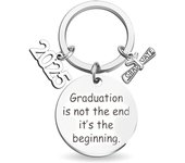 Metal School Graduate Pendant Gifts Engraved Stainless Steel 2025 Graduation Ceremony Keychain Students Silver