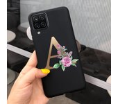For Samsung Galaxy A12 Case Cute Letters Phone Cover Silicon Back Cases For Samsung A12 A 12 A125F Soft TPU Bumper Coque Flower