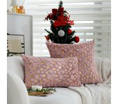 2 uds Funda de felpa para cojín de alce navideño funda de almohada suave de 30x50cm 45x45cm almohada Lumbar decorativa para sofá