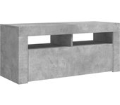 vidaXL Mueble de TV con luces LED 90x35x40 cm, Mueble de Salon, Mueble TV, Mueble TV salon, Mesa de TV, Mueble tele