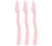 Yunduogirl 3pc Folding Face Shaver Eyebrow Trimmer Blade Anti-Scratch Razor Makeup Tools Eyebrow Trimmer Face Razor for Women