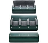 Watch Roll Case Organizer - PU Leather Watch Travel Case for Men and Women - 3 Watch Carrying Case and Display, Watch Organizer