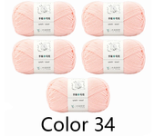 5Pcs X100g Yarn for Hand Knitting Acrylic Crochet Thread Knit Sweaters Lines Crocheting Bag Blanket
