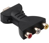 -Macho 3 RCA Video Audio Adaptador Conectado Componente-Compatible con 3 RGB RCA Video Audio Adaptadores