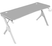 Mars Gaming MGD140, Mesa Gaming Ergonómica, Soporte Cascos y Bebida, 140x60cm, Mesa PC Negro o Blanco