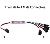 Mini TTL Signal LED Amplifier Repeater for WS2811 WS2812B SK6812 3Pin Addressable RGBIC LED Strip String Module 1 TO 4/8 DC5-24V