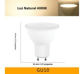 12PCS Bombilla LED GU10 AC220V 3W 6W 9W 12W Ángulo De Haz De 120 Grados Para Iluminación De Hogar Y Oficina Lámpara De Decoración
