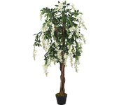 vidaXL Árbol de Wisteria Artificial con Hojas Planta Verde y Blanco Dimensiones 80 cm (560 hojas),  120 cm (840 hojas),  150 cm (840 hojas) y mas