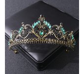 Baroque Crystal Crown Tiara Vintage Rhinestone Princess Prom Diadem Wedding Bride Hair Accessories Jewelry Party Women Headband