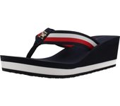 Chanclas Mujer Marca Tommy Hilfiger Modelo Corp Mid Wedge Beach San
