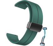 20mm 22mm Strap For Samsung Galaxy watch 6/4/5 pro/classic/gear s3/active 2 Sport Silicone Magnetic Buckle Huawei GT 2 2e 3 band