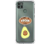Tumundosmartphone Funda Silicona Antigolpes para Motorola Moto G9 Power diseño Vegan Life Dibujos