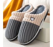 Zapatillas de casa cálidas para hombre y mujer, zapatos informales peludos, antideslizantes, suela suave, cómodas, toboganes para dormitorio interior, Invierno