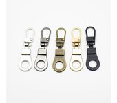 5pcs Detachable Metal Zipper Puller Universal Instant Repair Kit Zipper Sliders Head Repair Kit For Clothing Jacket Sewing Tools