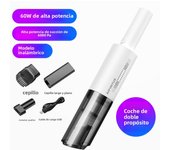Aspiradora para Coche Portátil, Powerful Motor de Alta Succión,Carga Rápida USB, Delete Polvo y Pelos,Ideal para Auto y Hogar