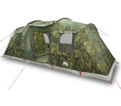 vidaXL Tienda de campaña túnel para 4 personas impermeable camuflaje