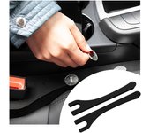 Piezas de relleno de Espacio entre el asiento y la Consola del Automóvil, Organizador de tiras de cuero PU para tapones laterales de la Consola del Automóvil (Negro)