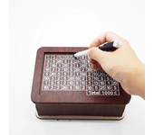 1000/3000/5000/10000 Euro Money Box Wooden Money Box Reusable with Savings Target and Number Box Home Decoration