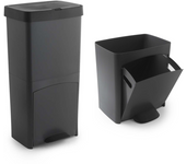SP Berner Cubo de Basura Reciclado BERNER de 70L con 2 Espacios de Carga y Diseño Vertical
