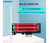 FENVI M.2 NVME to PCIe 4.0 Adapter With Aluminum SSD Heatsink 64Gbps M.2 SSD Gen4 PCIe 4.0 X1 X4 X8 X16 Expansion Card For PC