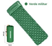 PACOONE Outdoor camping sleeping pad inflatable mattress with pillow foldable ultra-light air cushion waterproof travel hiking