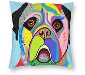 Home Pillowcase Office Decor Cushion Cover English Bulldog Print Pattern