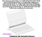 HUWEI Magic Keyboard For Samsung Galaxy Tab S9 FE Plus S7 FE S8 Plus 12.4" Tablet Smart Case Portuguese Spanish Korean keyboard