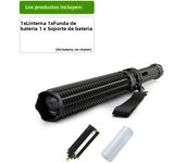 Telescopic Defense Torch High Power XHP120 LED Flashlight Waterproof Tactical Flashlight 18650 Rechargeable Baton