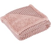 Manterol - Manta plaid de sofá borreguito rayas, ideal para sofá o pie de cama, con tacto extra suave y muy cálida, perfecta para los meses de otoño e invierno.